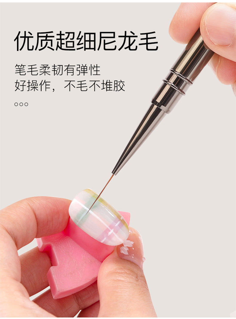 Nails Art Liner Brushes UV Gel Brush 6/9/12/15/18mm Nail Design Pen Elongated Lines Striping Painting Professional Manicure Tool