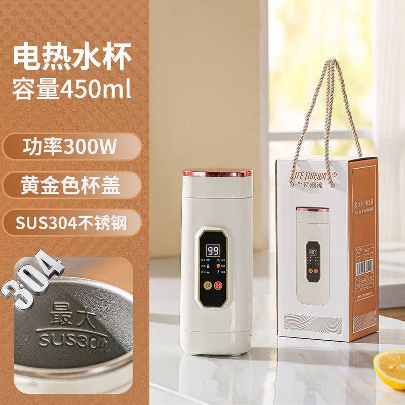 Insulated Cup That Can Boil Water, Portable Electric Water Cup for Travel and Hotels, 304 Stainless Steel Electric Hot Water Cup
