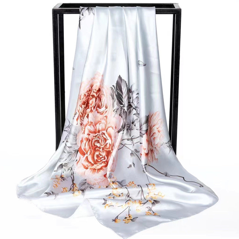 Mother's Day gift double-sided scarf 90 square scarf summer women's thin decorative versatile small scarf shawl scarf scarf