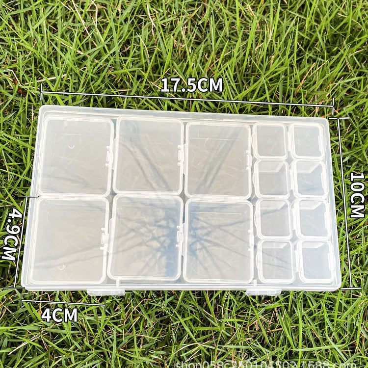 Jewelry Box Jewelry Storage Box Anti-oxidation Box Earrings Card Transparent Multi-compartment Portable Multifunctional Storage Box