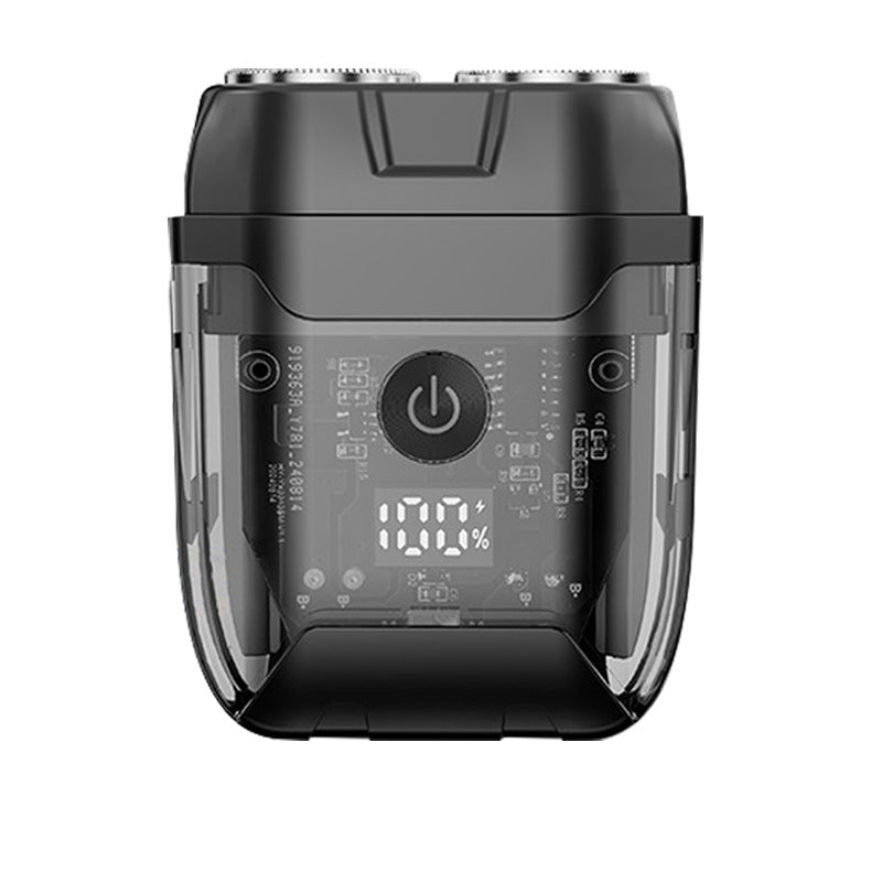 Cross-border Portable Two-head Double-head Magnetic Rechargeable Razor Men's Full-body Washable Electric Shaver Super Clean