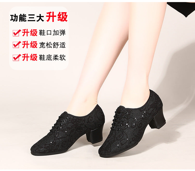 New latin dance square dance shoes low soft bottom dance shoes ladies modern dance shoes breathable performance dance shoes