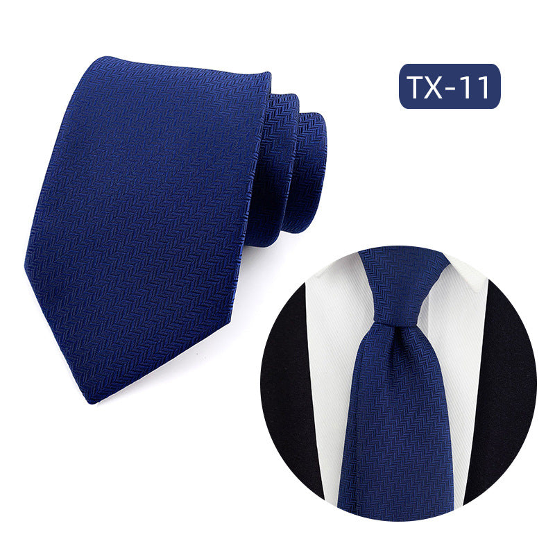 in stock wholesale men's tie jacquard yarn-dyed fabric small floral pattern business casual wedding groom tie