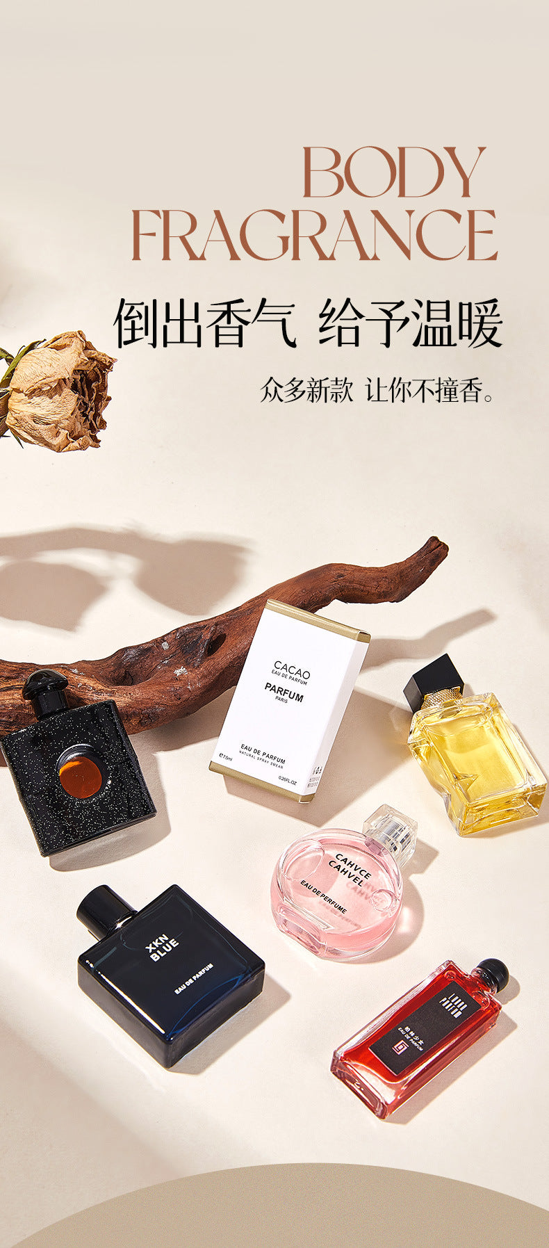 7.5ml High Quality Samples Perfumes Long Lasting Atomizer Sexy Lady Parfumes Natural Body Cologne Men Women's Fragrance