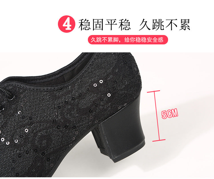 New latin dance square dance shoes low soft bottom dance shoes ladies modern dance shoes breathable performance dance shoes