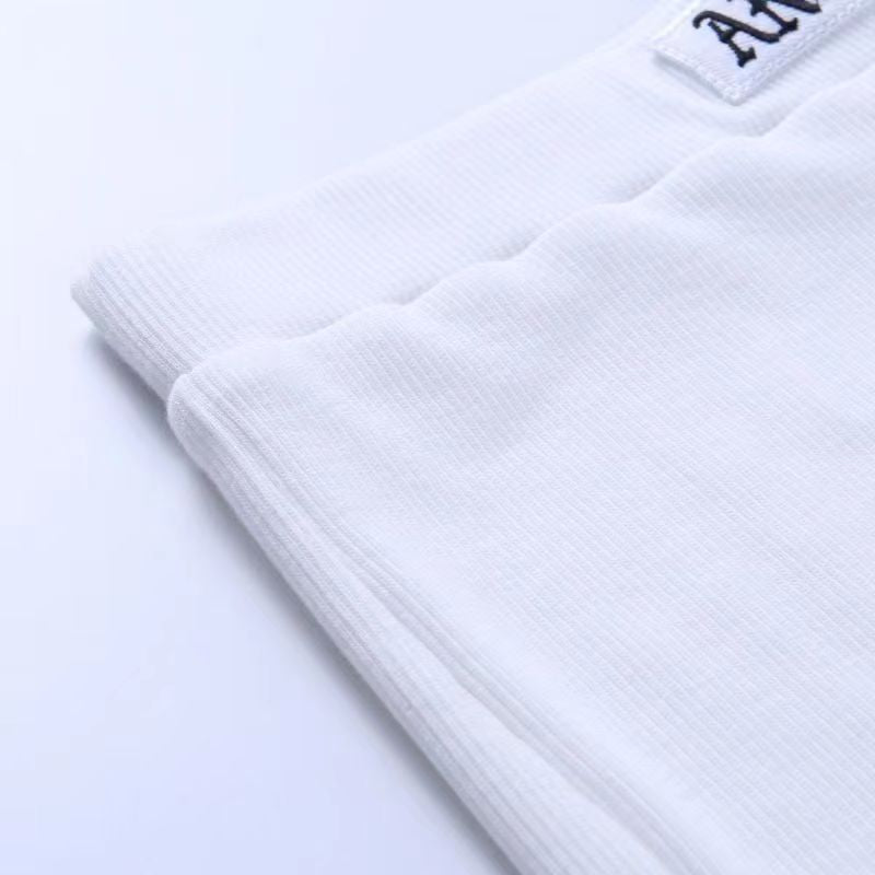 2024 spring and summer new English label rib European and American fashion small suspender shorts suit women's cross-border foreign trade Wholesale