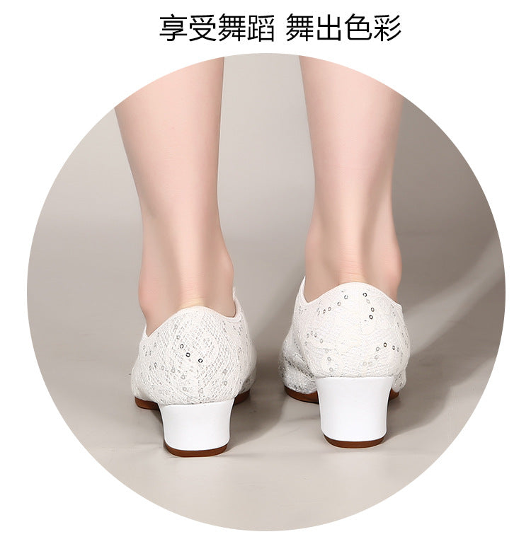 New latin dance square dance shoes low soft bottom dance shoes ladies modern dance shoes breathable performance dance shoes