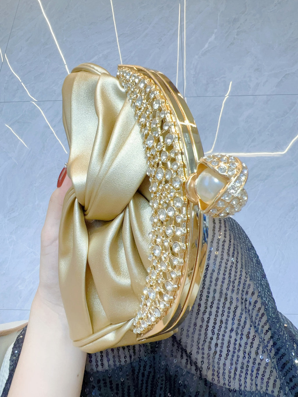 New Cross-border Socialite Clutch Bag Rhinestone Evening Dress Women's Bag Chain Crossbody Bag Evening Banquet Bag Gift Bag Bridal Bag