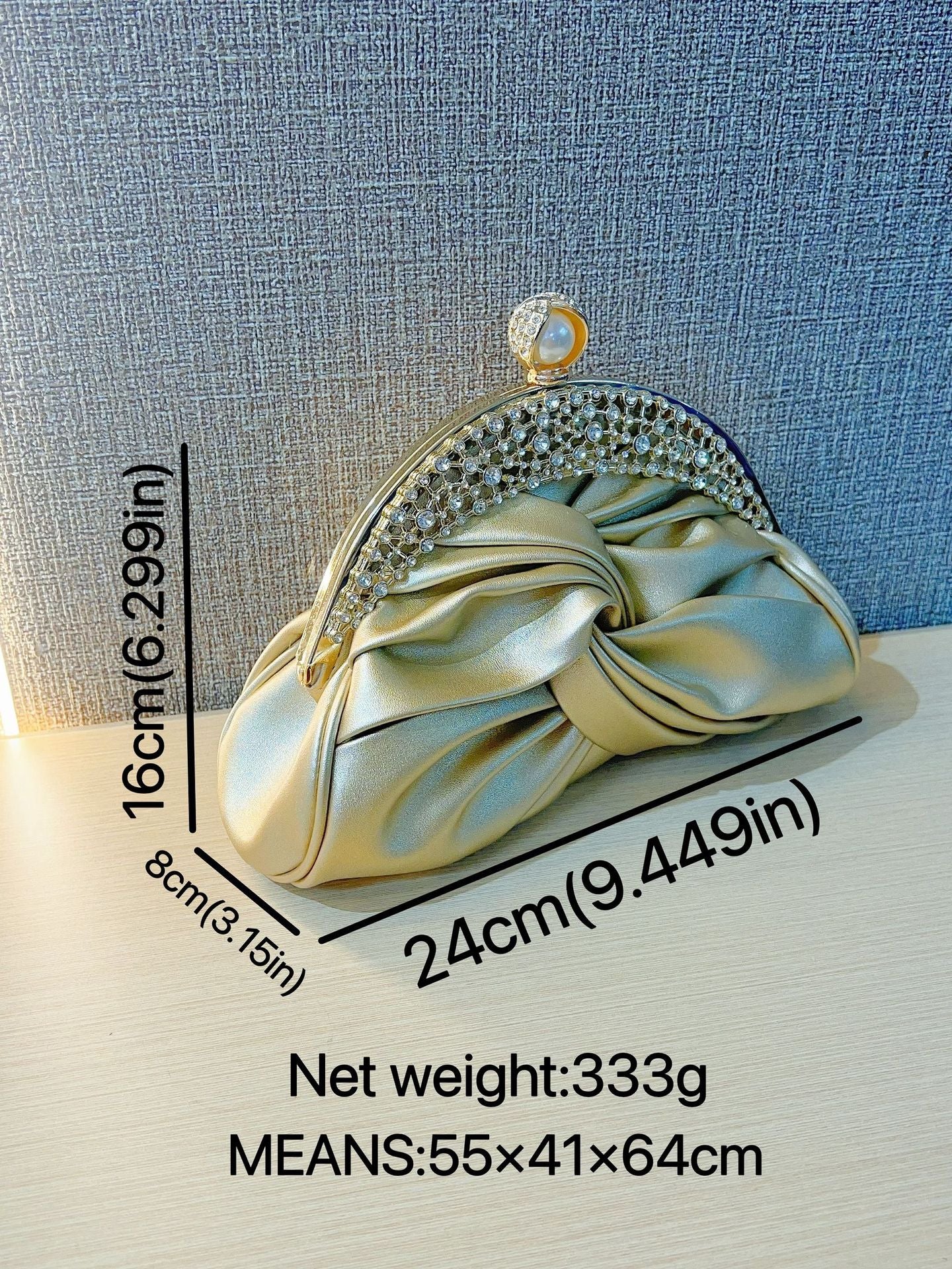 New Cross-border Socialite Clutch Bag Rhinestone Evening Dress Women's Bag Chain Crossbody Bag Evening Banquet Bag Gift Bag Bridal Bag