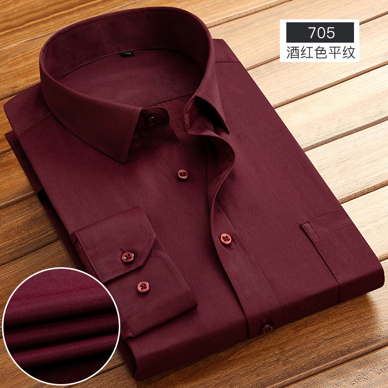 Spring and Summer New Striped Long-Sleeved Shirts for Men, Business Casual Workwear, Breathable Shirts, Cross-Border European and American Bestsellers on Amazon
