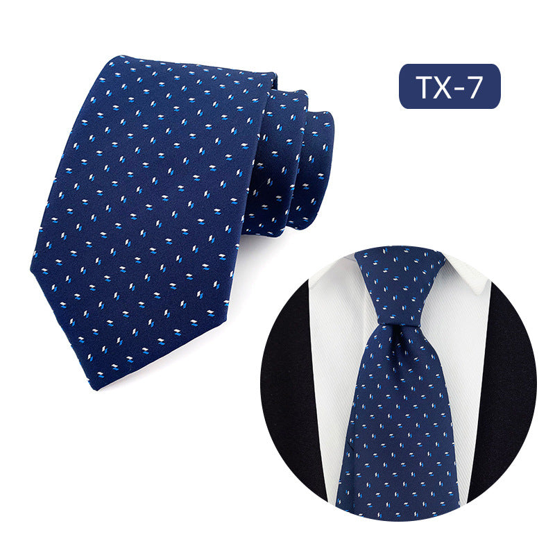 in stock wholesale men's tie jacquard yarn-dyed fabric small floral pattern business casual wedding groom tie