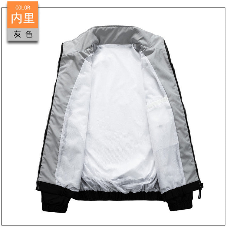 Spring and Autumn New Men's Tops Sports Casual Loose Tops Teenagers Color Matching Top Daily Versatile Tops
