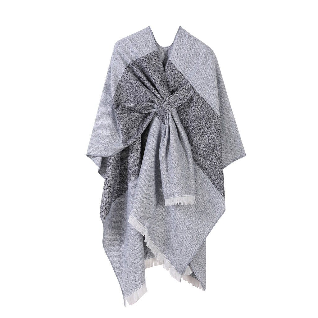 Jiangnan Watertown Knitted Shawl High-end Ethnic Style Cloak Western Sichuan Yunnan Travel Wear Imitation Cashmere Cape Women