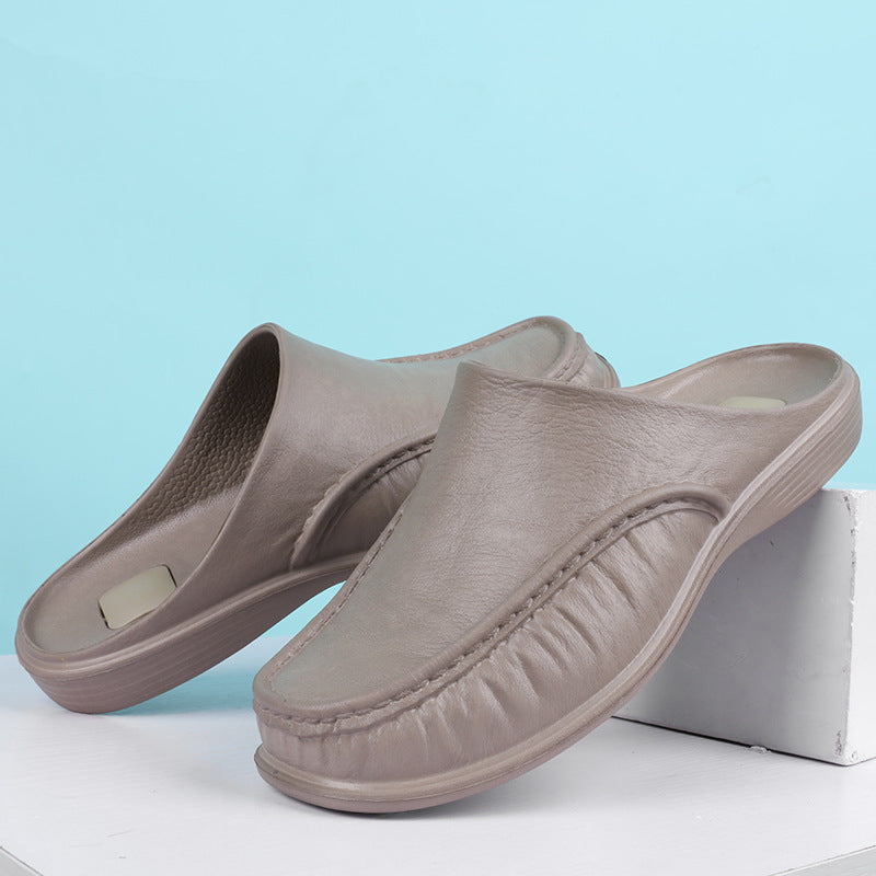 Cross-Border New Large Size Sandals for Summer Indoor and Outdoor Wear Home Men's Fashion Soft-Soled Half-Slippers Factory Direct Sales
