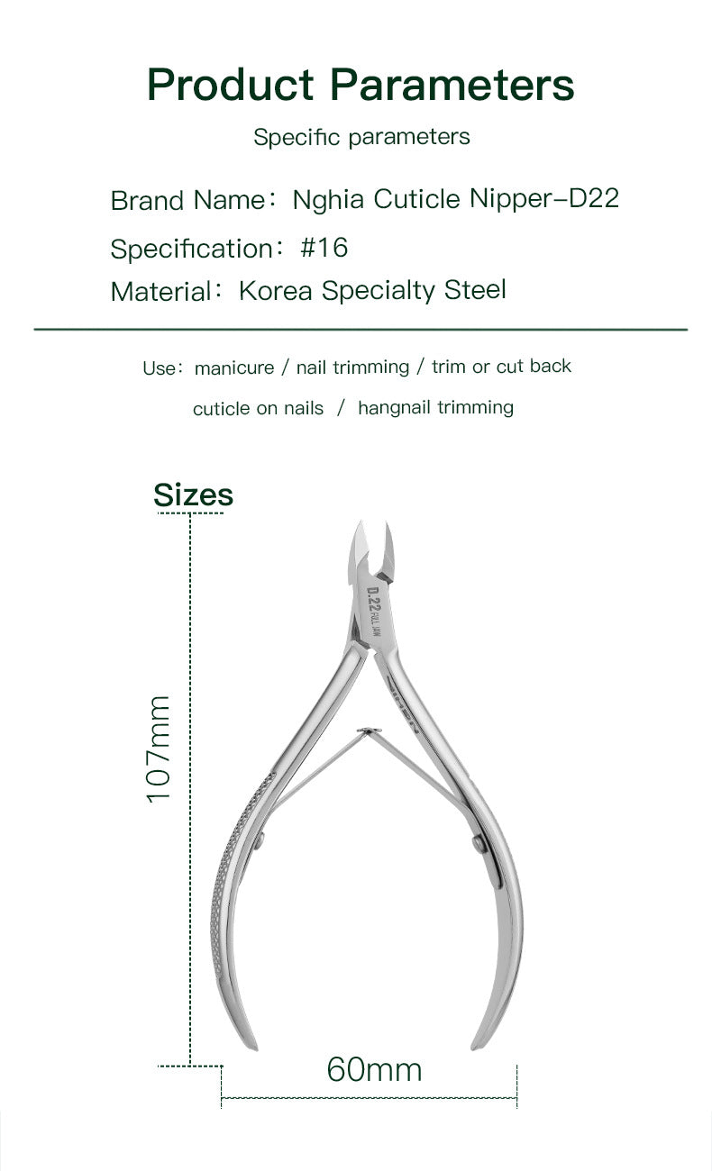 Professional D-22 Nail Nipper Cuticle Cutter Vietnam Nghia