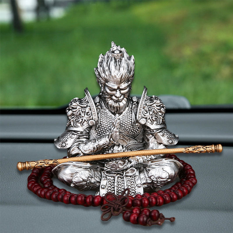 Black God Monkey King Monkey King Car Victory Car Ornaments Accessories Central Console Decoration Men's Car Handwork