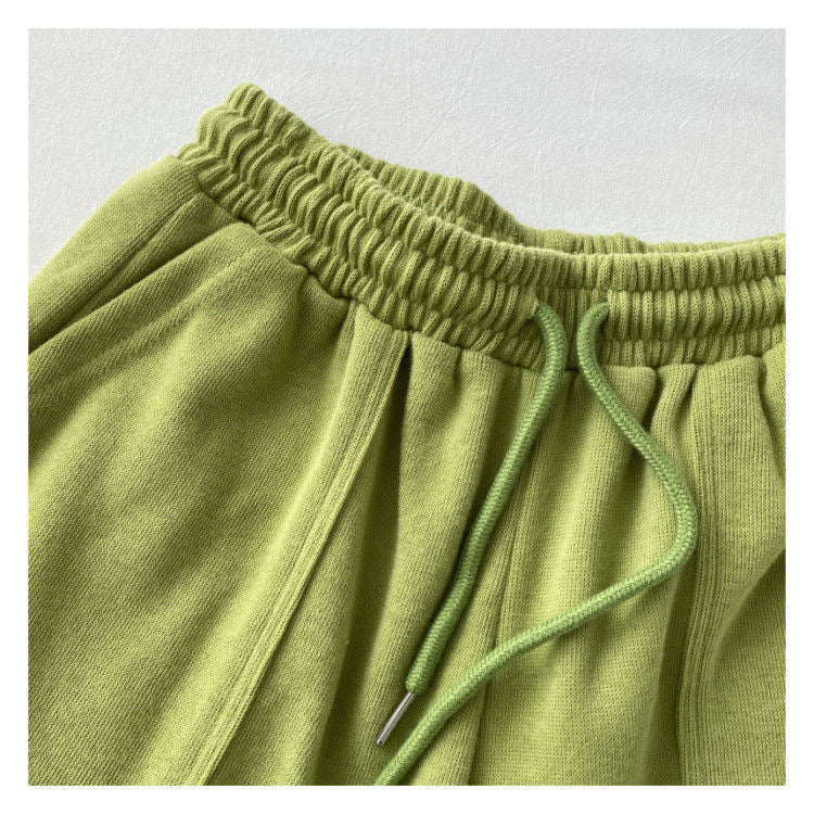 Women's Korean version of loose wide-leg drawstring A-line pants with a slim waist slim fit casual home versatile sports shorts