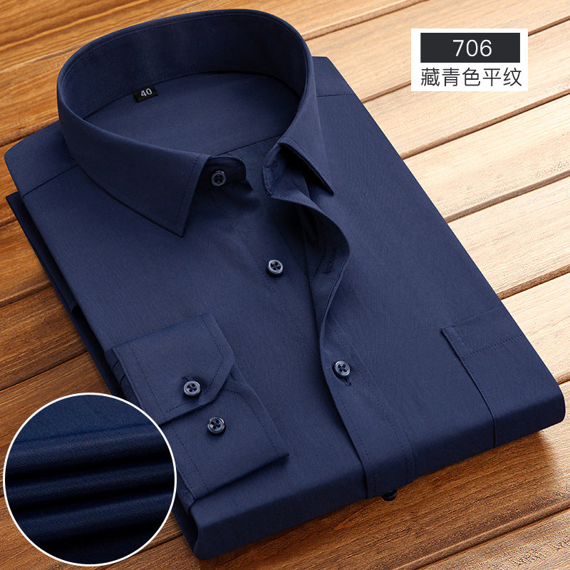 Spring and Summer New Striped Long-Sleeved Shirts for Men, Business Casual Workwear, Breathable Shirts, Cross-Border European and American Bestsellers on Amazon