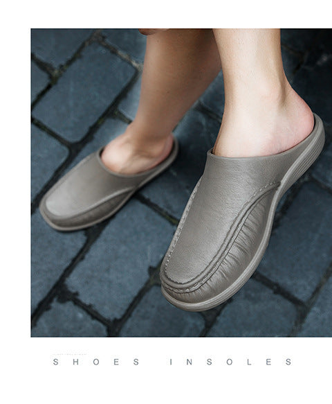 Cross-Border New Large Size Sandals for Summer Indoor and Outdoor Wear Home Men's Fashion Soft-Soled Half-Slippers Factory Direct Sales