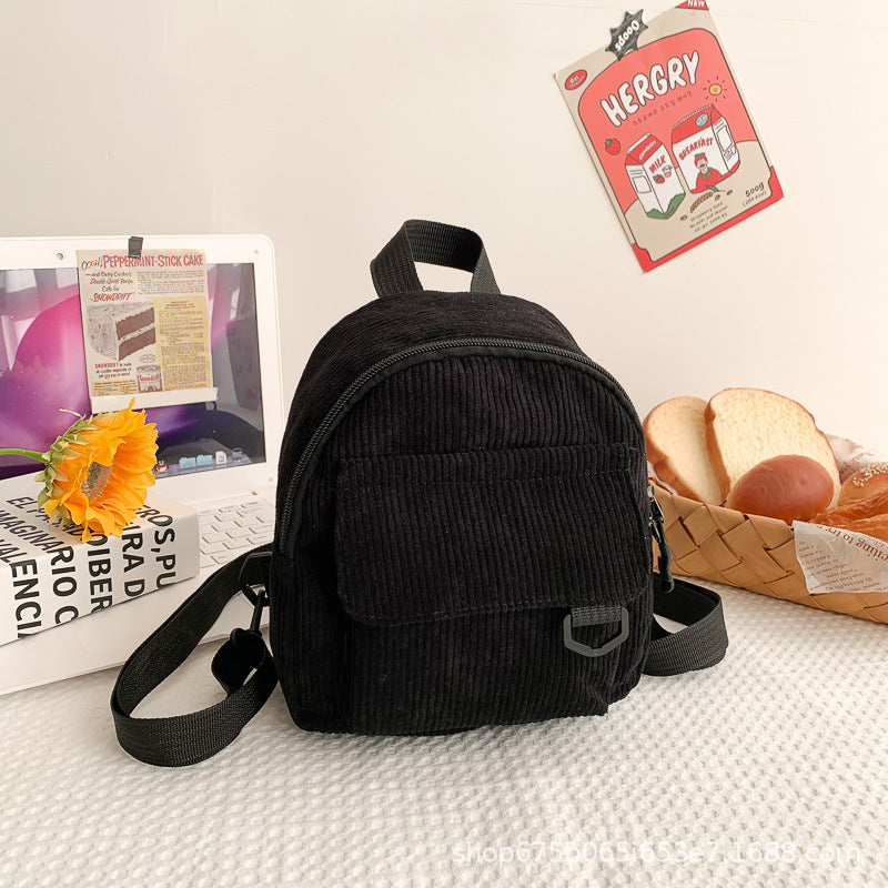 Wholesale/Mini Backpack ins Super Hot Cute OL Commuter Small Cosmetic Bag Striped Textured Student All-match Schoolbag