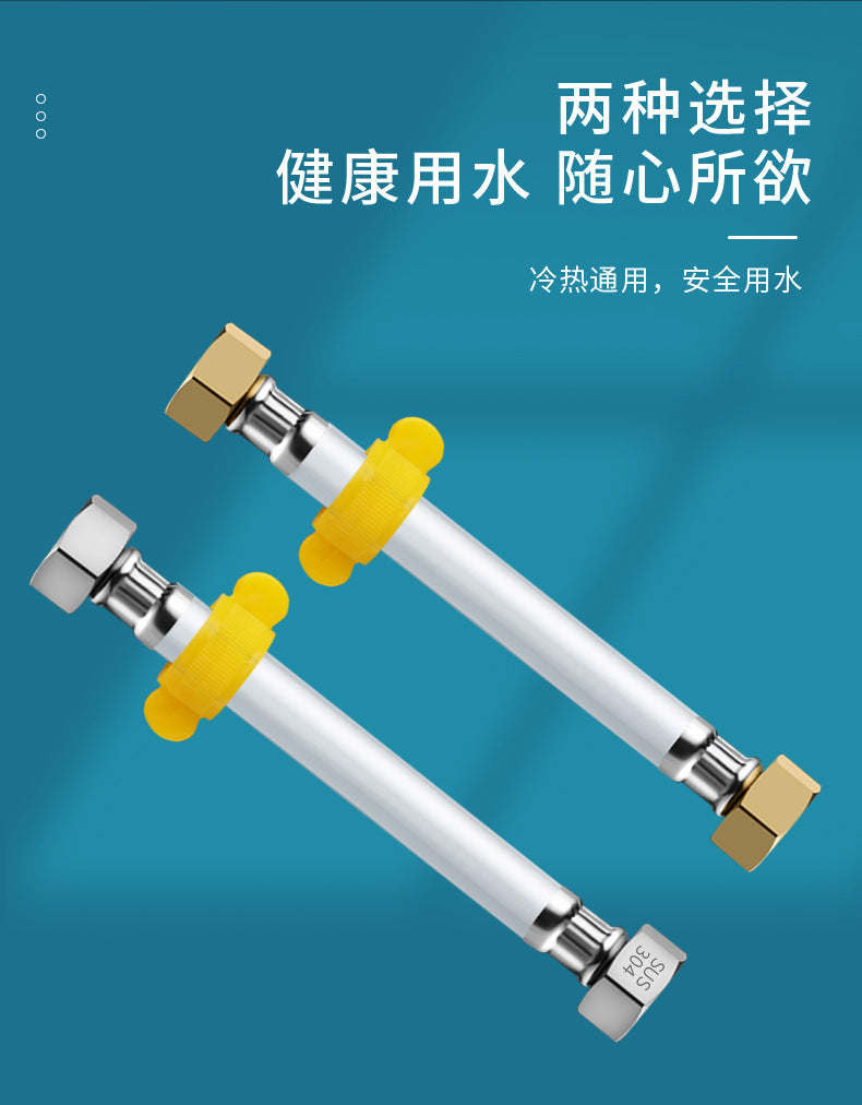New 20-200cm PVC Water Inlet Hose G1/2" Plumbing Hose Bathroom Heater Hot and Cold Explosion Proof Connecting Pipe Household