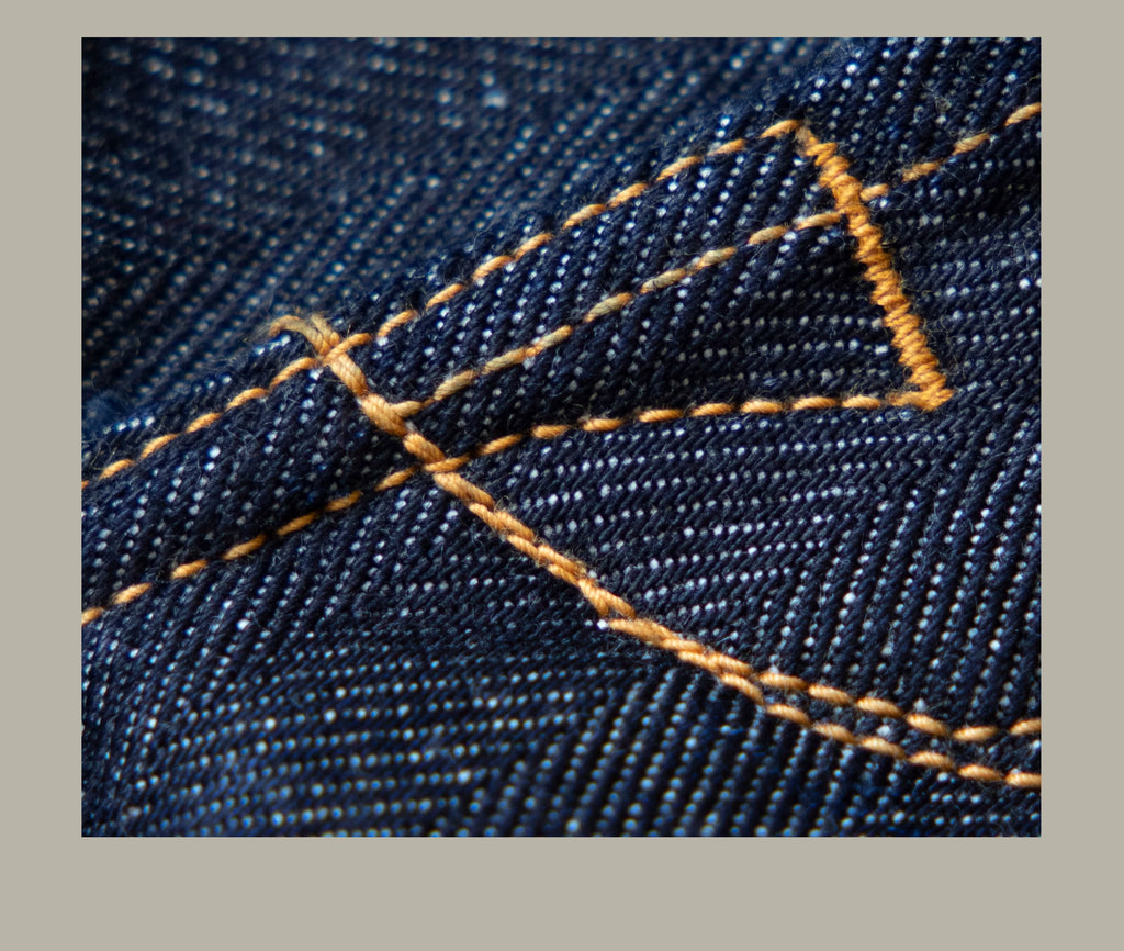 507-0001 Red Tornado  Vintage 15 Oz Indigo Selvage Stylish Trousers Mens Casual Raw Denim Jean Pants