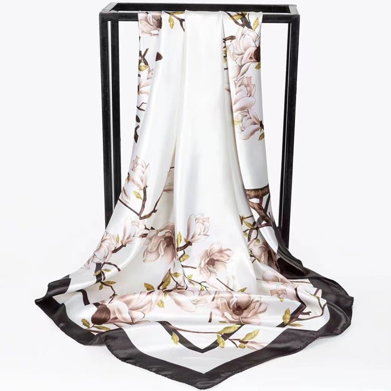 Mother's Day gift double-sided scarf 90 square scarf summer women's thin decorative versatile small scarf shawl scarf scarf