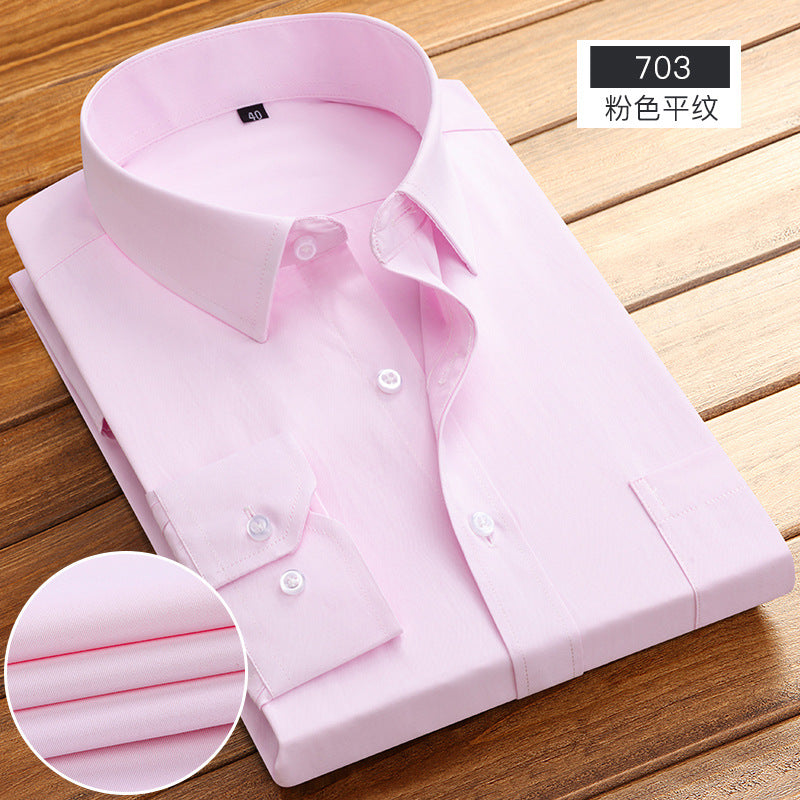 Spring and Summer New Striped Long-Sleeved Shirts for Men, Business Casual Workwear, Breathable Shirts, Cross-Border European and American Bestsellers on Amazon