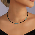European and American Cross-Border Jewelry Personalized Mixed Colorful Rice Bead Clavicle Necklace for Women Bohemian Beach Rest Clavicle Chain
