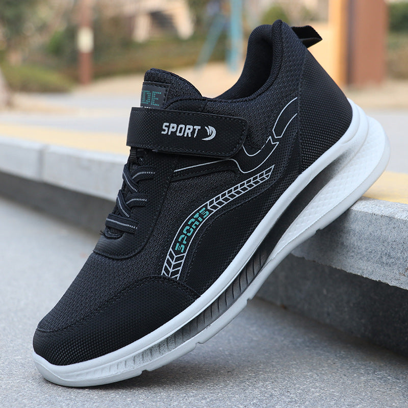 Spring and autumn middle-aged and elderly walking shoes single-layer shoes couple's breathable sneaker men's old shoes mesh mom and dad shoes