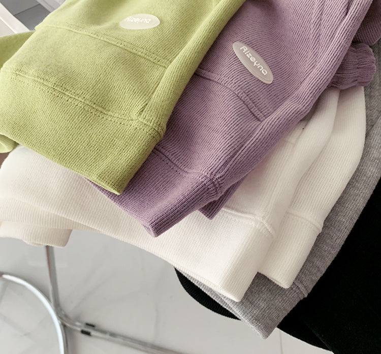 Women's Korean version of loose wide-leg drawstring A-line pants with a slim waist slim fit casual home versatile sports shorts