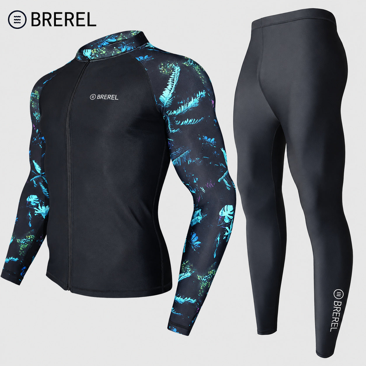 Sun Protection Swimsuit Men's Surfing Suit Split Quick-Drying Tight Jellyfish Suit Snorkeling Suit Wetsuit Full Body Long-Sleeved Trousers