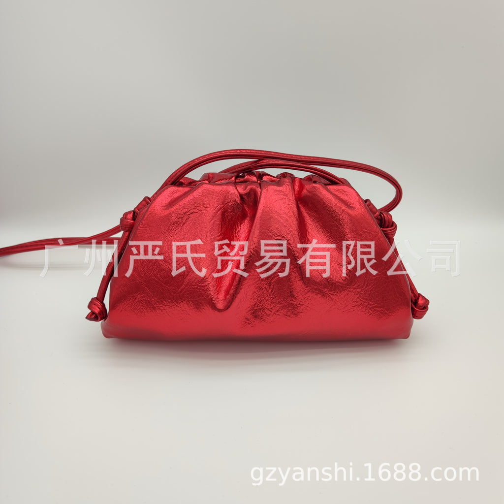Zebra Pattern Cloud Bag Cross-border Women's Bag Pleated Dumpling Bag New Autumn and Winter Fashion Shoulder Crossbody Bag Hand-held Women's Bag