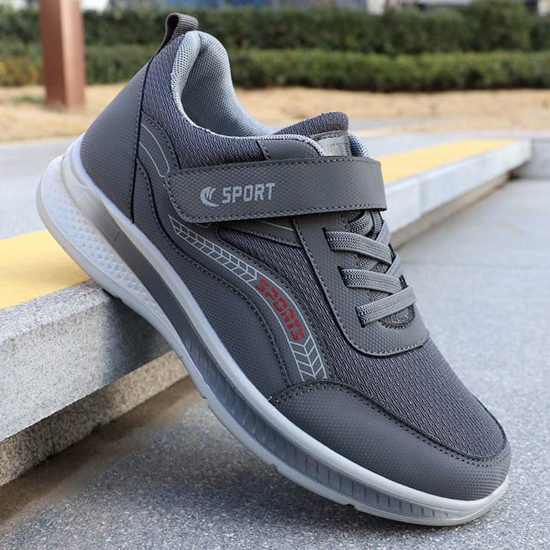 Spring and autumn middle-aged and elderly walking shoes single-layer shoes couple's breathable sneaker men's old shoes mesh mom and dad shoes