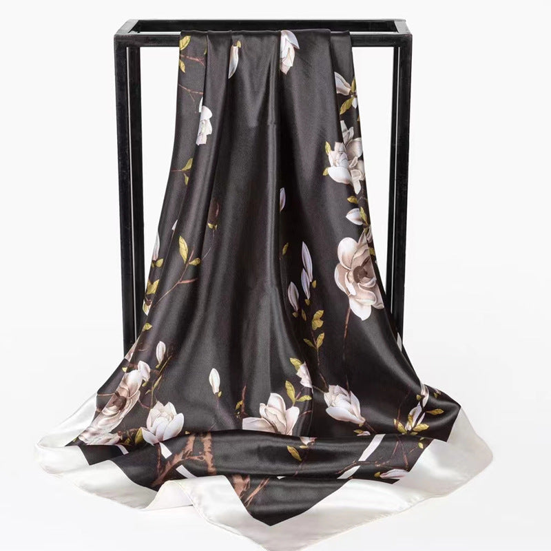 Mother's Day gift double-sided scarf 90 square scarf summer women's thin decorative versatile small scarf shawl scarf scarf