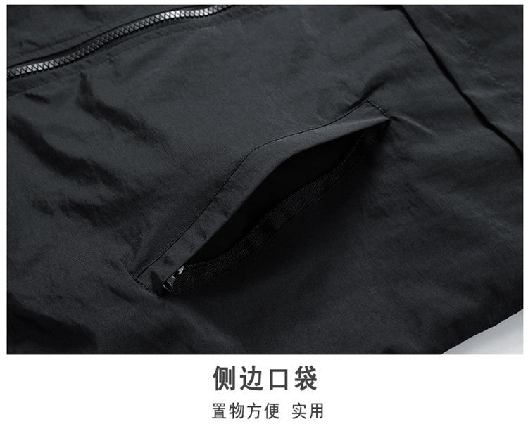 Spring and Autumn New Men's Tops Sports Casual Loose Tops Teenagers Color Matching Top Daily Versatile Tops