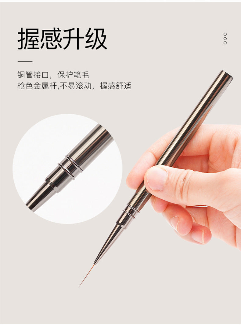 Nails Art Liner Brushes UV Gel Brush 6/9/12/15/18mm Nail Design Pen Elongated Lines Striping Painting Professional Manicure Tool