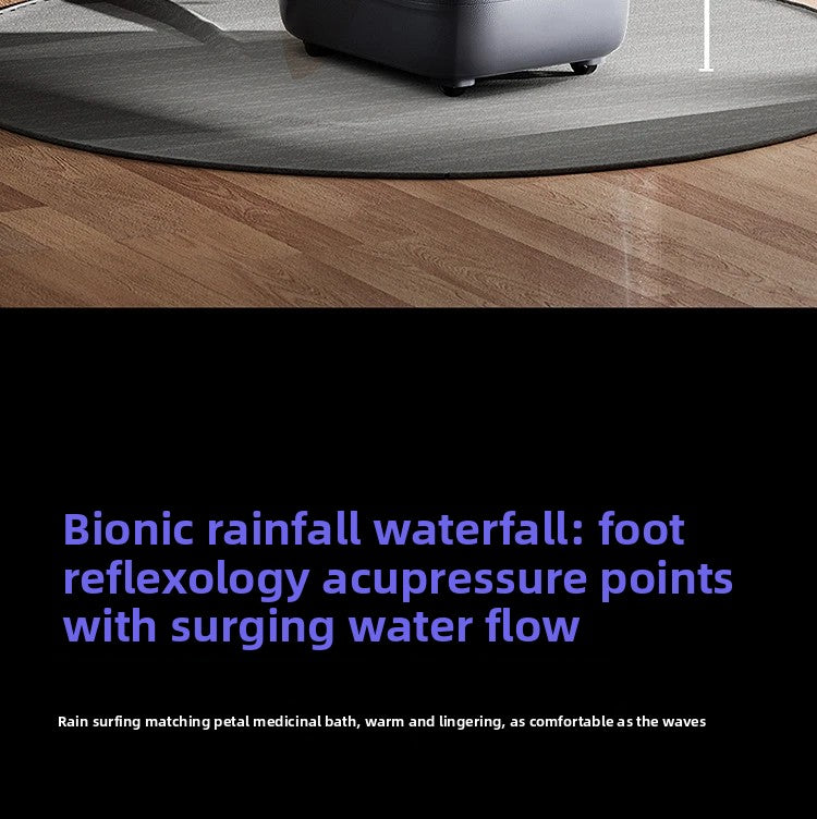 Electric Foot Bath Bucket Vibration Sterilization Foot Spa Bubbles Surfing Massage for Relieve Pressure Relaxation Foot Massager