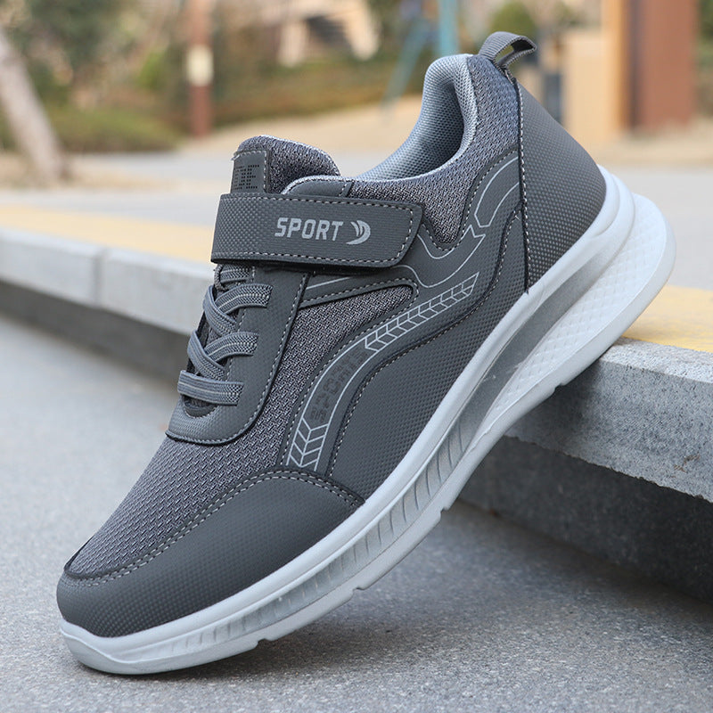 Spring and autumn middle-aged and elderly walking shoes single-layer shoes couple's breathable sneaker men's old shoes mesh mom and dad shoes