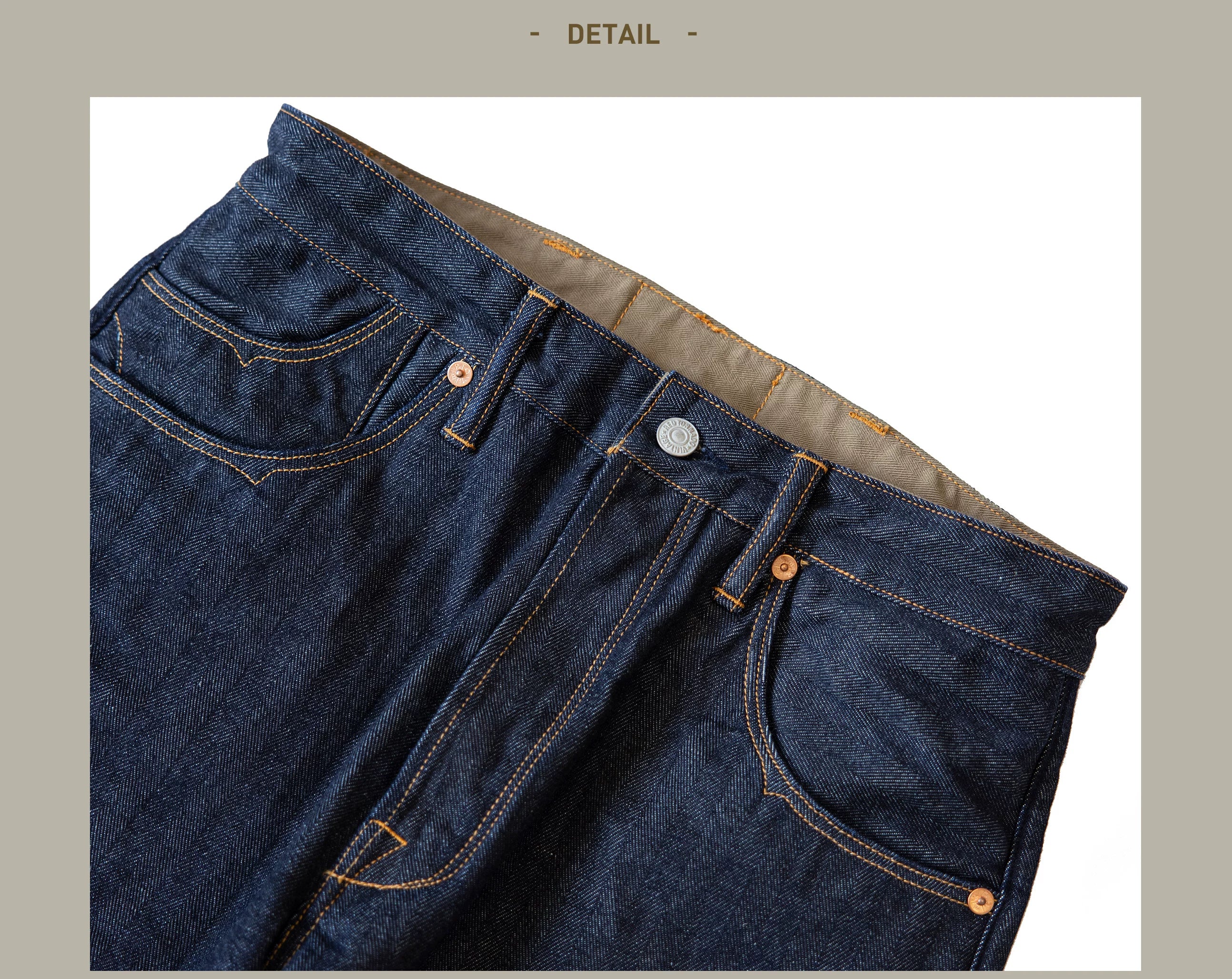 507-0001 Red Tornado  Vintage 15 Oz Indigo Selvage Stylish Trousers Mens Casual Raw Denim Jean Pants