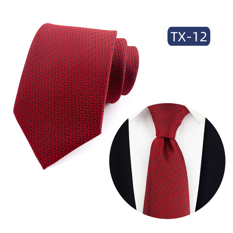 in stock wholesale men's tie jacquard yarn-dyed fabric small floral pattern business casual wedding groom tie