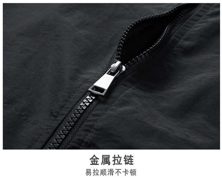 Spring and Autumn New Men's Tops Sports Casual Loose Tops Teenagers Color Matching Top Daily Versatile Tops