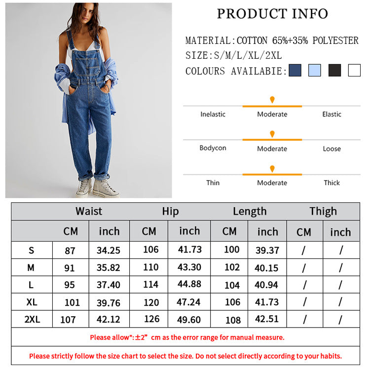 Blue Denim Overalls Jumpsuit Rompers Women Belted Hole Hollow Out E-girl Casual Work Pants Hot Y2k Jeans Long Pants Streetwear