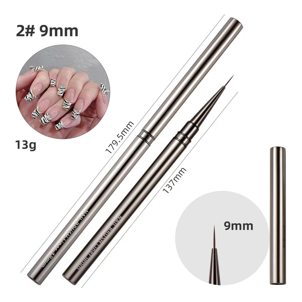 Nails Art Liner Brushes UV Gel Brush 6/9/12/15/18mm Nail Design Pen Elongated Lines Striping Painting Professional Manicure Tool
