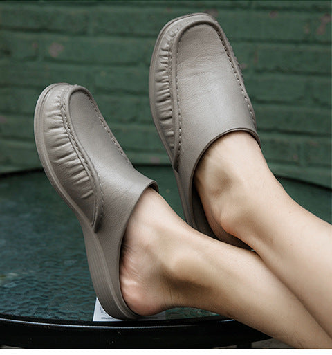 Cross-Border New Large Size Sandals for Summer Indoor and Outdoor Wear Home Men's Fashion Soft-Soled Half-Slippers Factory Direct Sales