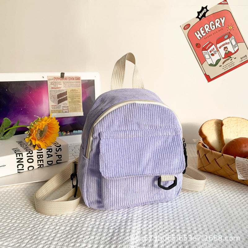 Wholesale/Mini Backpack ins Super Hot Cute OL Commuter Small Cosmetic Bag Striped Textured Student All-match Schoolbag