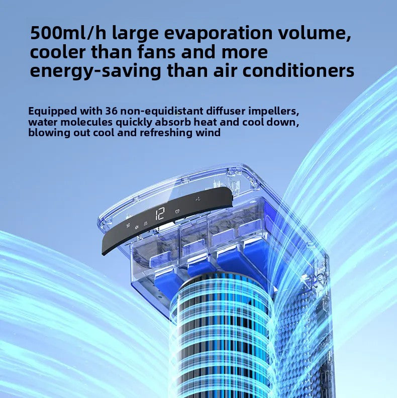 Portable Air Conditioner Fans Air Cooler 9L/12L Water Tank Remote Control 3-in-1 Cooling Fan Humidifier for Home Office Room
