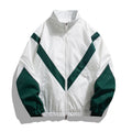Russian Foreign Trade Trendy Brand Reflective Patchwork Stand-Up Collar Jacket Spring and Autumn Loose Sports Casual Jacket for Men