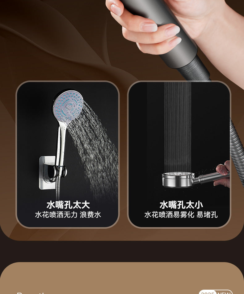 High Pressurized Filter Shower Head 5-mode Adjustable Spa Showerhead One Button Stop Water Saving Shower Bathroom Accessories