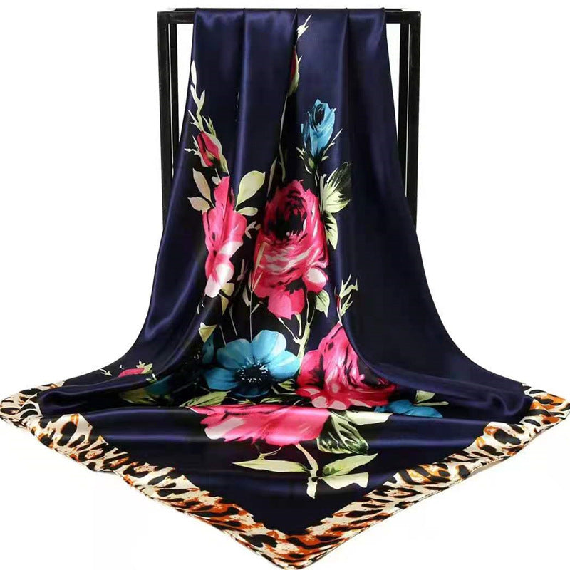 Mother's Day gift double-sided scarf 90 square scarf summer women's thin decorative versatile small scarf shawl scarf scarf